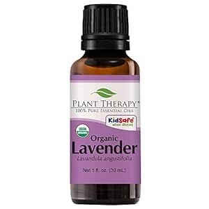 Plant Therapy Organic Lavender Essential Oil 100% Pure, USDA Certified Organic, Undiluted, Natural Aromatherapy for Diffusion & Topical Use, For Skin, Hair, Relaxation, Premium Therapeutic Grade 30 mL